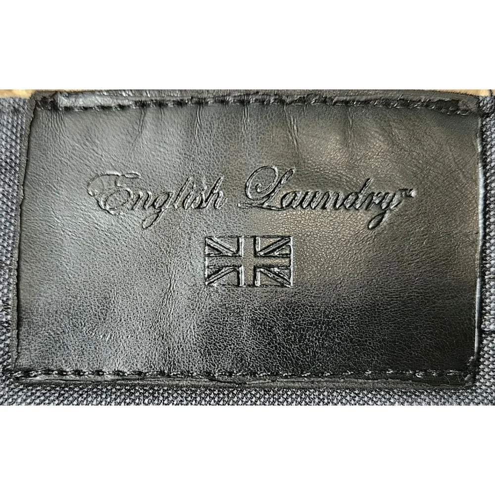 English Laundry Mens 38x32 Dark Grey 5-Pocket Straight Leg Pants Denim Style‎